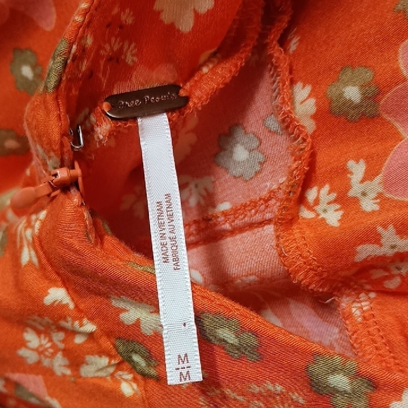 Free People Orange Halter Sundress Casual Resort Wear - Picture 2 of 5